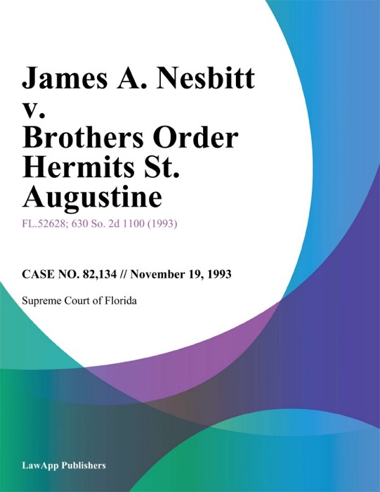 James A. Nesbitt v. Brothers Order Hermits St. Augustine