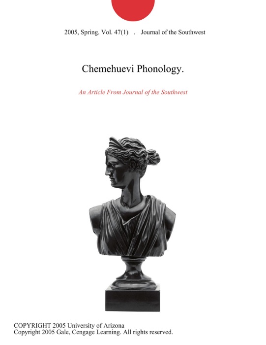 Chemehuevi Phonology.