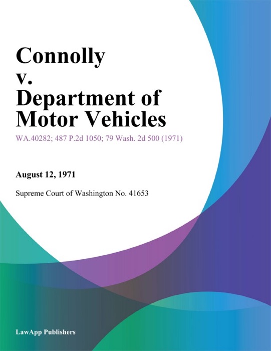 Connolly v. Department of Motor Vehicles