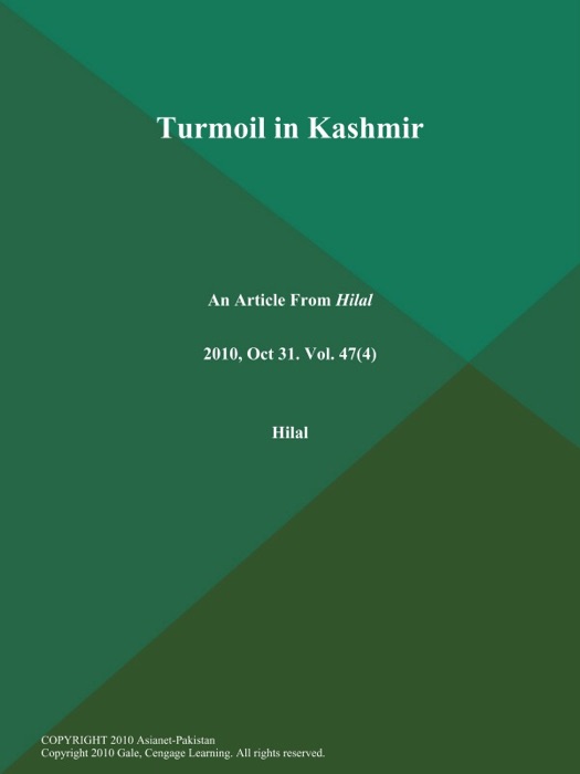 Turmoil in Kashmir