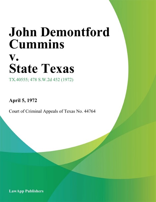 John Demontford Cummins v. State Texas