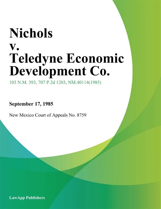 Nichols v. Teledyne Economic Development Co.