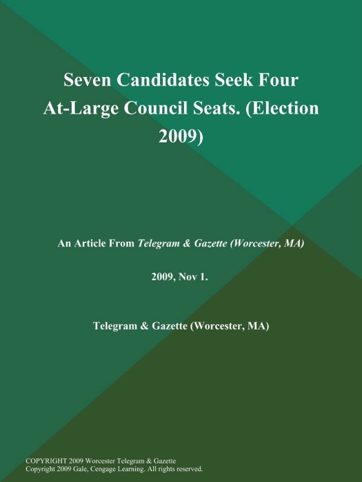 Seven Candidates Seek Four At-Large Council Seats (Election 2009)