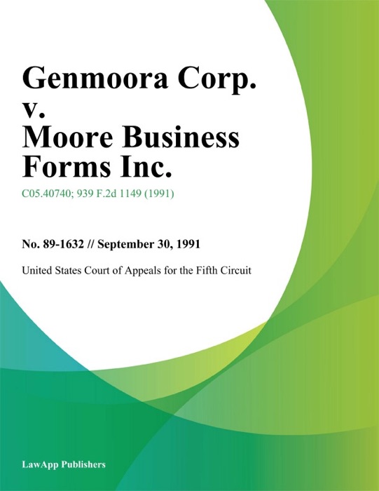 Genmoora Corp. v. Moore Business Forms Inc.