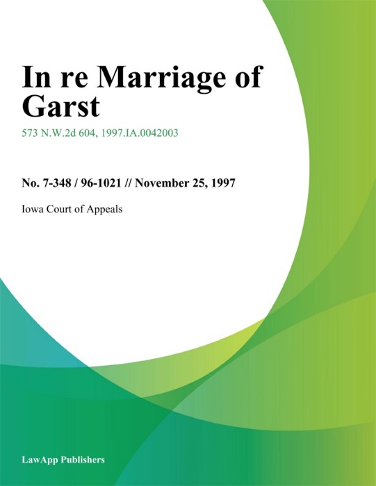 In Re Marriage of Garst