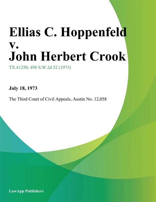 Ellias C. Hoppenfeld v. John Herbert Crook
