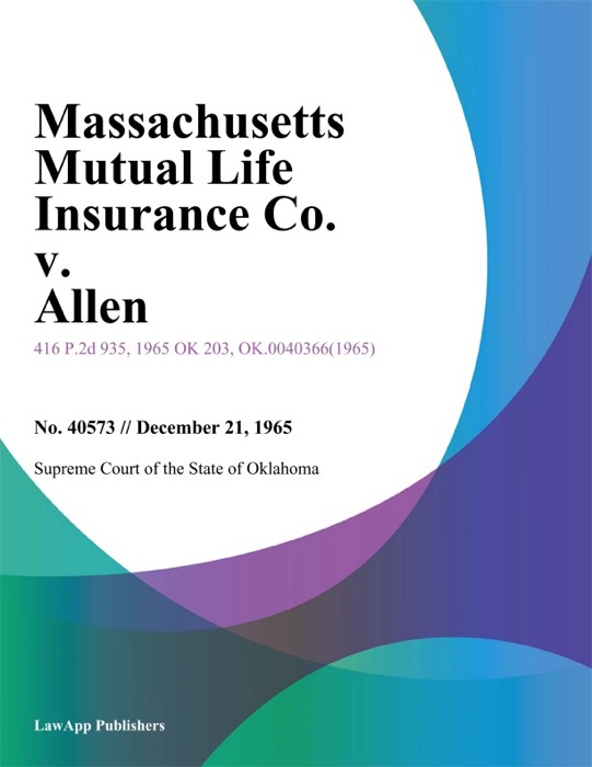 Massachusetts Mutual Life Insurance Co. v. Allen