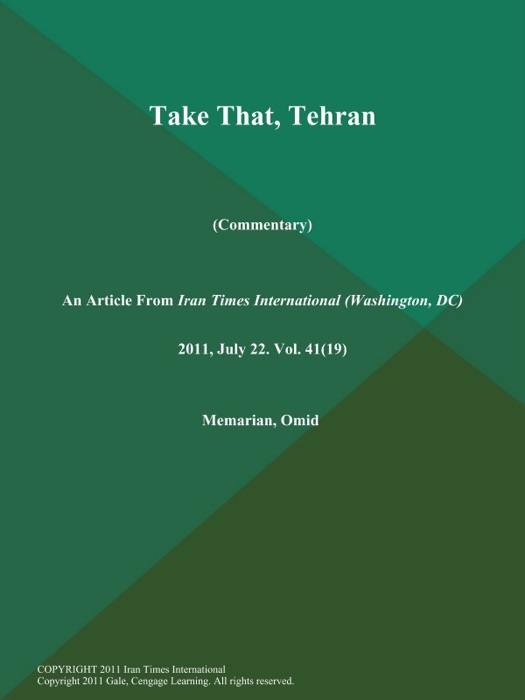 Take That, Tehran (Commentary)