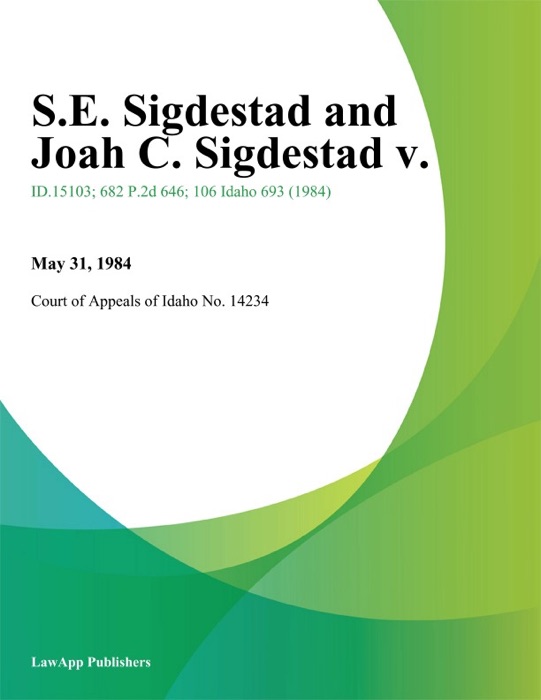 S.E. Sigdestad and Joah C. Sigdestad v.