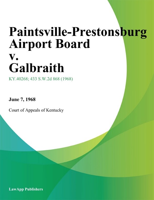 Paintsville-Prestonsburg Airport Board v. Galbraith