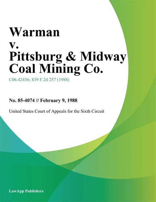Warman V. Pittsburg & Midway Coal Mining Co.