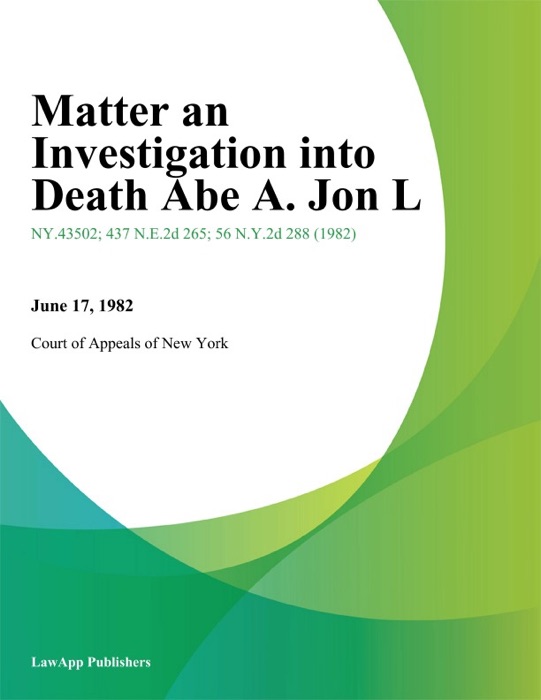 Matter An Investigation Into Death Abe A. Jon L.