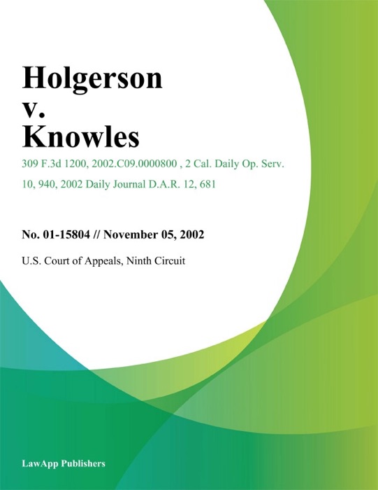 Holgerson v. Knowles