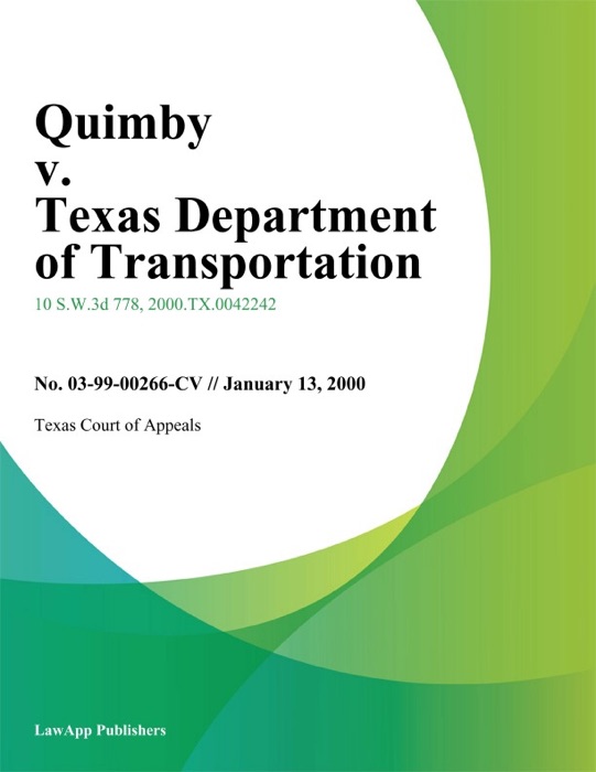 Quimby v. Texas Department of Transportation