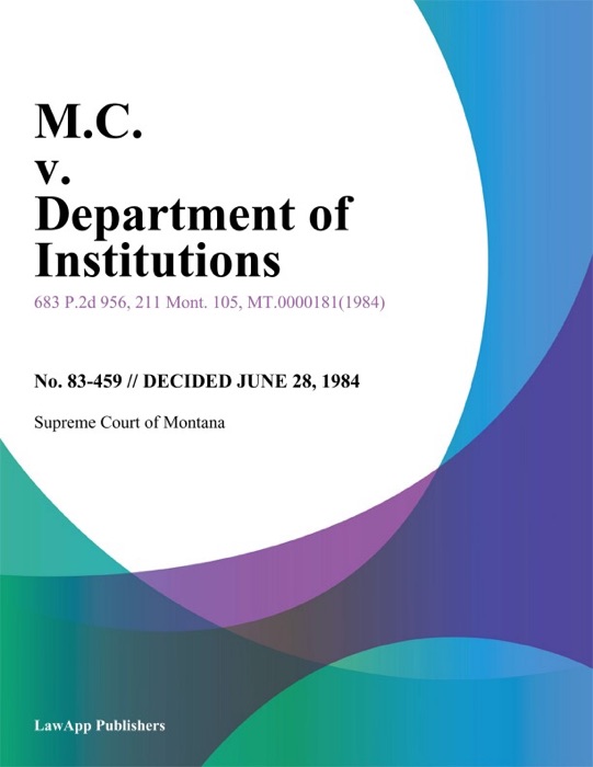 M.C. v. Department of Institutions