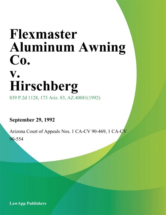 Flexmaster Aluminum Awning Co. V. Hirschberg