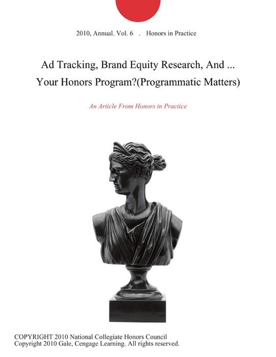 Ad Tracking, Brand Equity Research, And ... Your Honors Program?(Programmatic Matters)