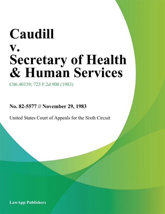 Caudill v. Secretary of Health & Human Services