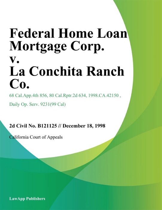 Federal Home Loan Mortgage Corp. v. La Conchita Ranch Co.