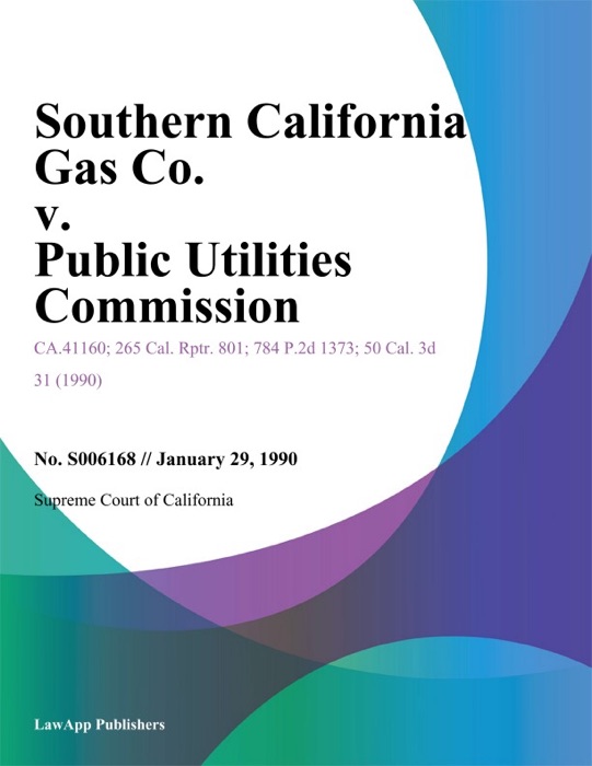 Southern California Gas Co. V. Public Utilities Commission