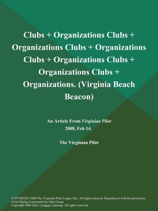 Clubs + Organizations Clubs + Organizations Clubs + Organizations Clubs + Organizations Clubs + Organizations Clubs + Organizations (Virginia Beach Beacon)