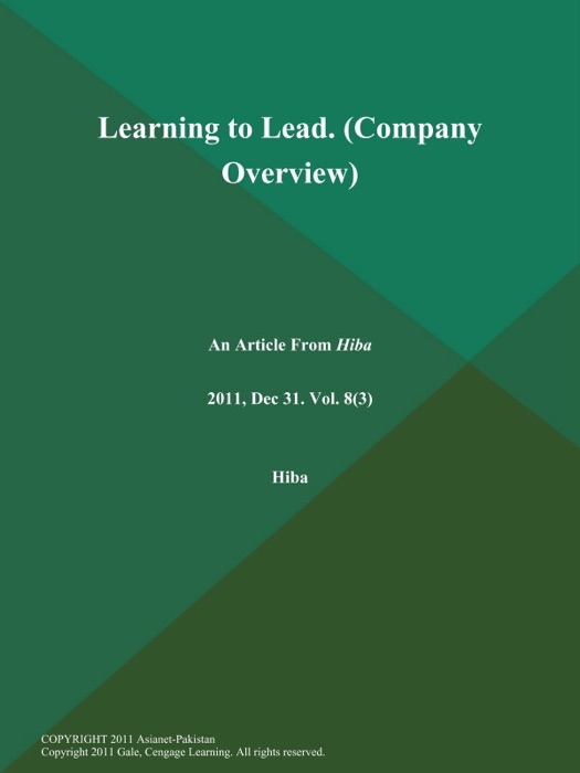Learning to Lead (Company Overview)