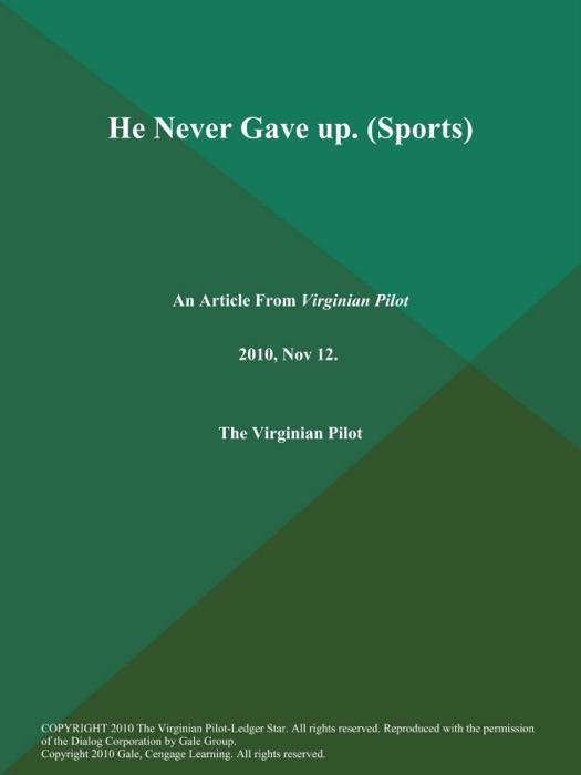 He Never Gave up (Sports)