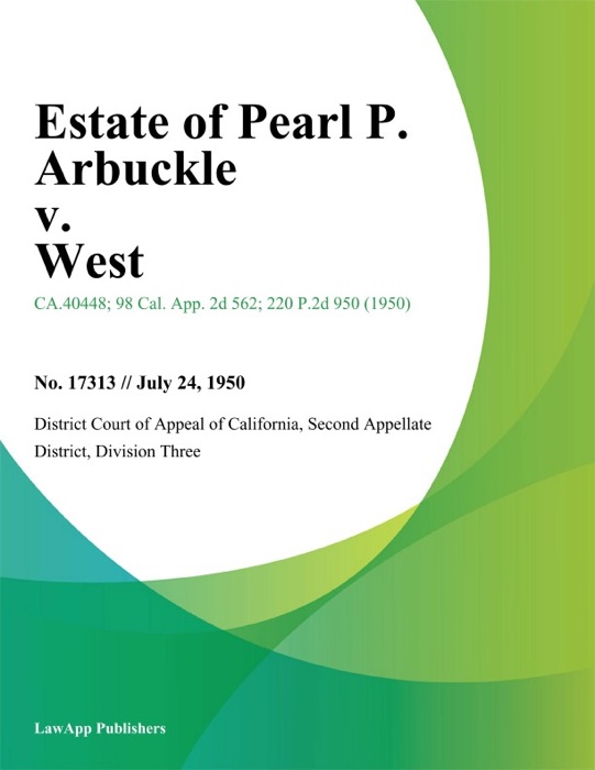 Estate Of Pearl P. Arbuckle V. West