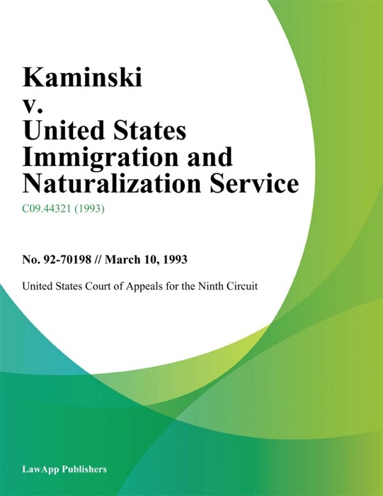 Kaminski v. United States Immigration and Naturalization Service