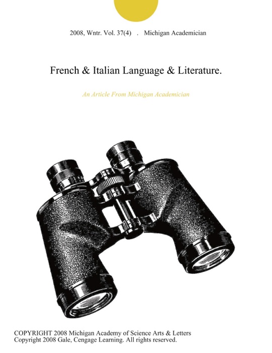 French & Italian Language & Literature.