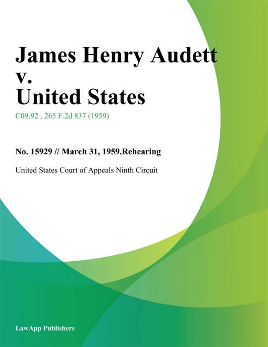 James Henry Audett v. United States