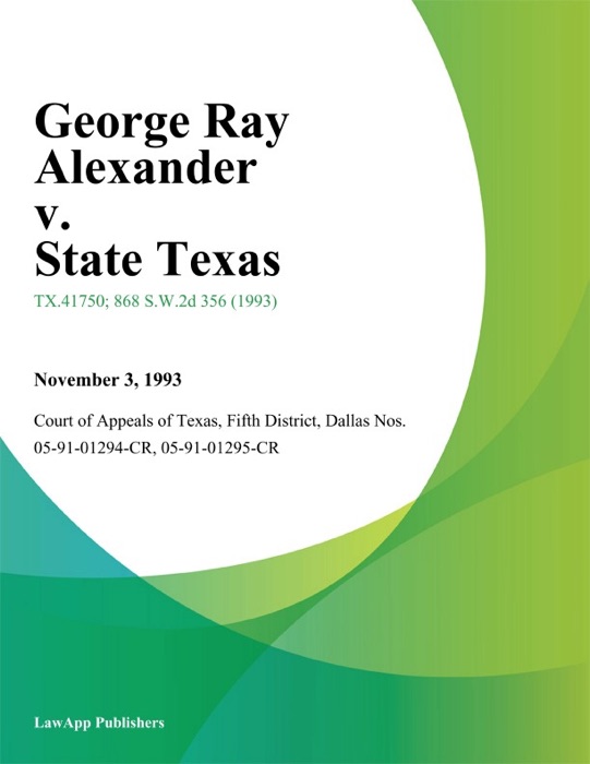 George Ray Alexander v. State Texas