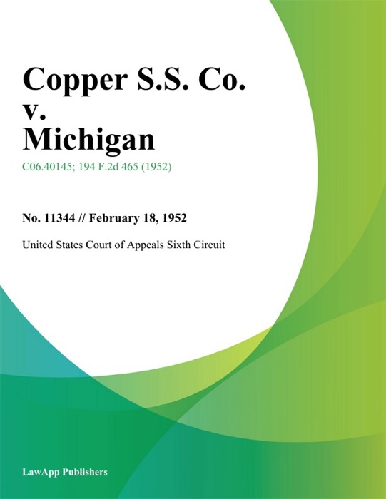 Copper S.S. Co. V. Michigan