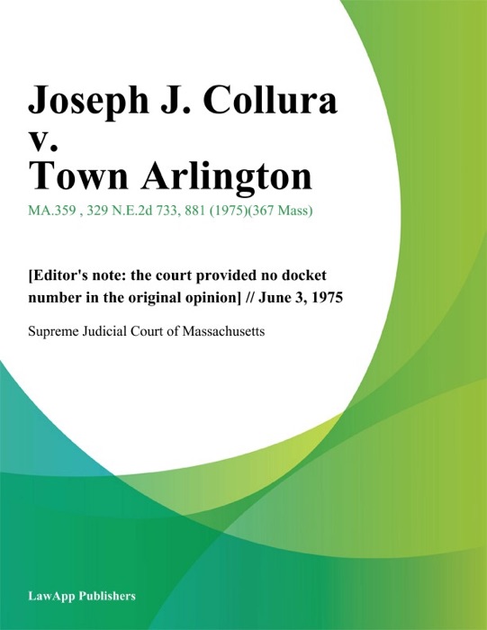 Joseph J. Collura v. Town Arlington