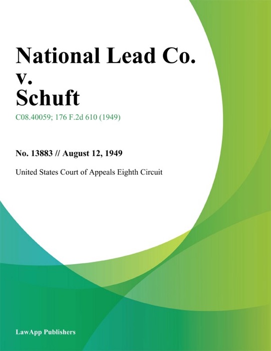 National Lead Co. v. Schuft