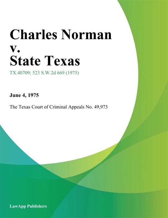 Charles Norman v. State Texas