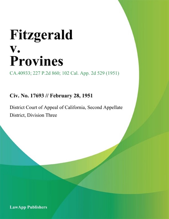 Fitzgerald V. Provines