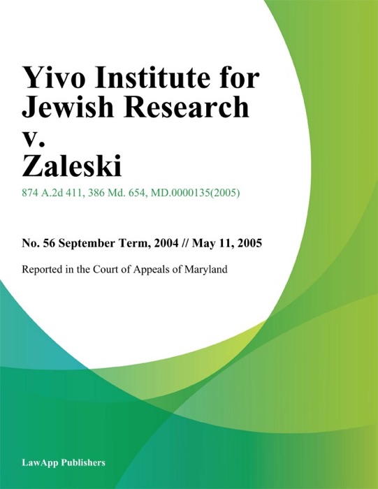 Yivo Institute for Jewish Research v. Zaleski