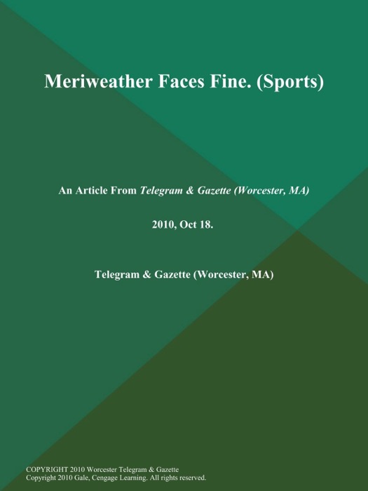 Meriweather Faces Fine (Sports)