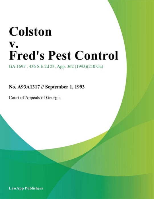 Colston v. Fred's Pest Control