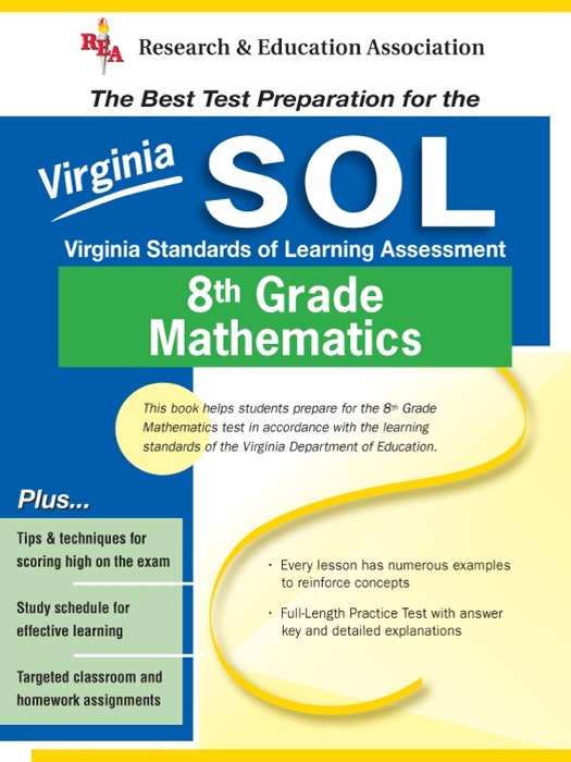 Virginia SOL Grade 8 Math (REA) - The Best Test Prep for VA Grade 8 Math