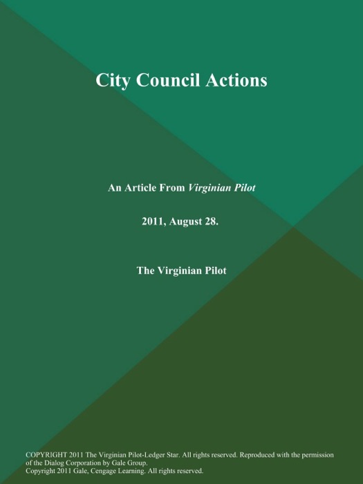 City Council Actions