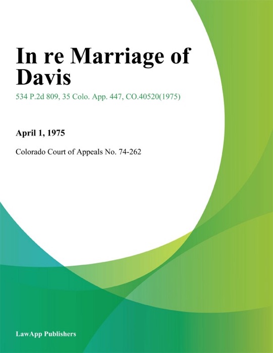 In Re Marriage of Davis