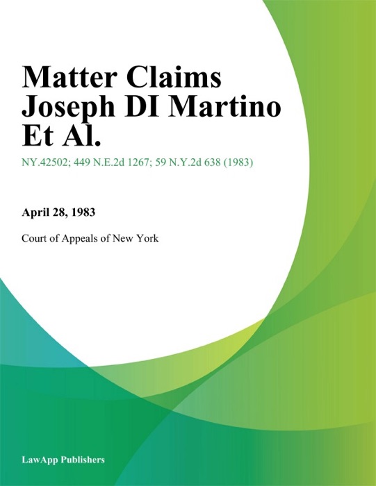 Matter Claims Joseph Di Martino Et Al.