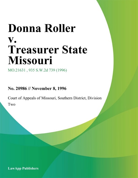 Donna Roller v. Treasurer State Missouri