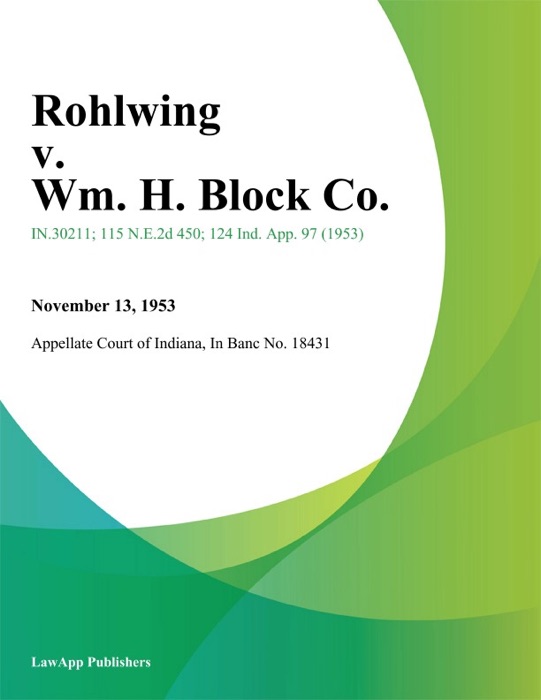 Rohlwing v. Wm. H. Block Co.