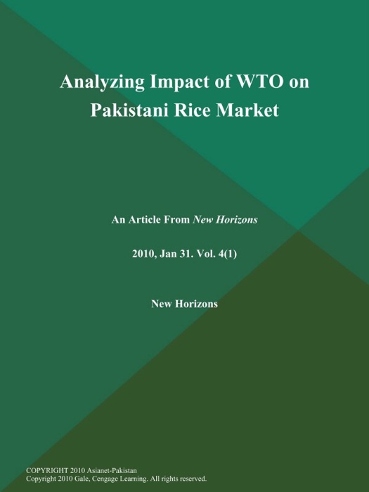 Analyzing Impact of WTO on Pakistani Rice Market