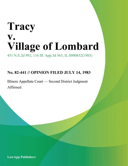 Tracy v. Village of Lombard
