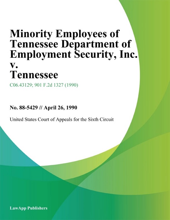 Minority Employees Of Tennessee Department Of Employment Security