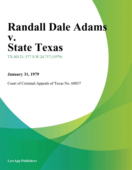 Randall Dale Adams v. State Texas